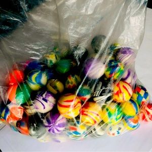 Bag of 50 rubber bouncing balls